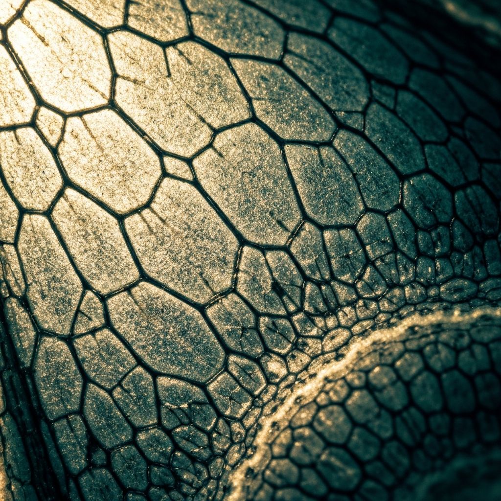 Makroaufnahme organischer Textur symbolisiert Hautstruktur